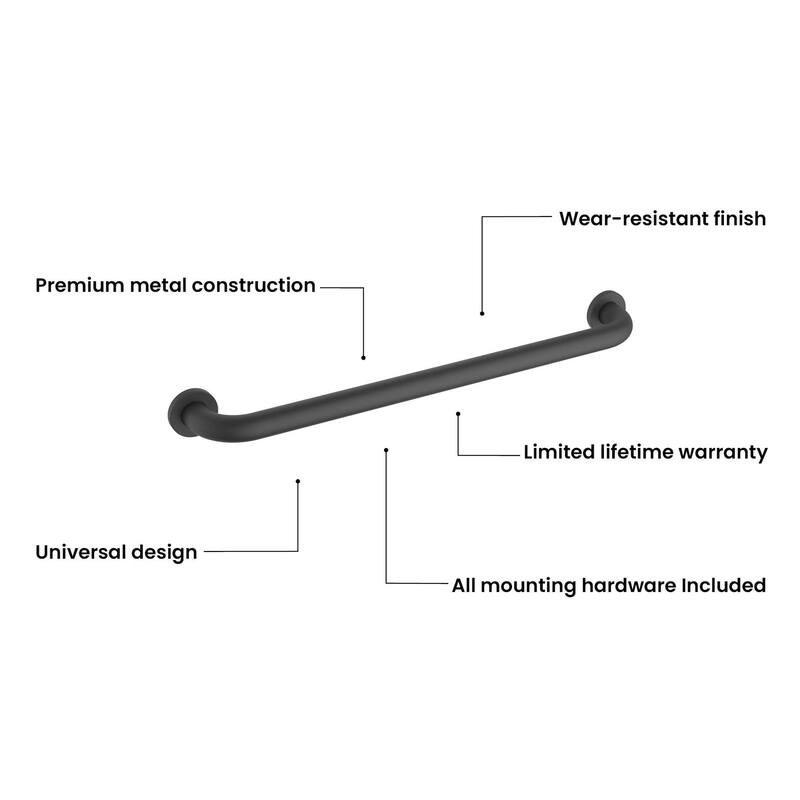 24-Inch Stainless Steel Bathroom Safety Grab Bar