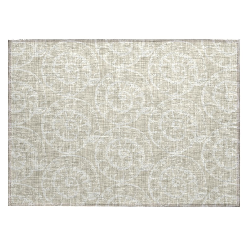 Indoor/ Outdoor Surfside Imprints Washable Rug New - Beige - 1'8" x 2'6"