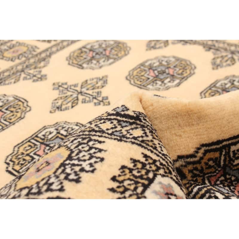 ECARPETGALLERY Hand-knotted Peshawar Bokhara Beige Wool Rug - 3'1 x 5'4