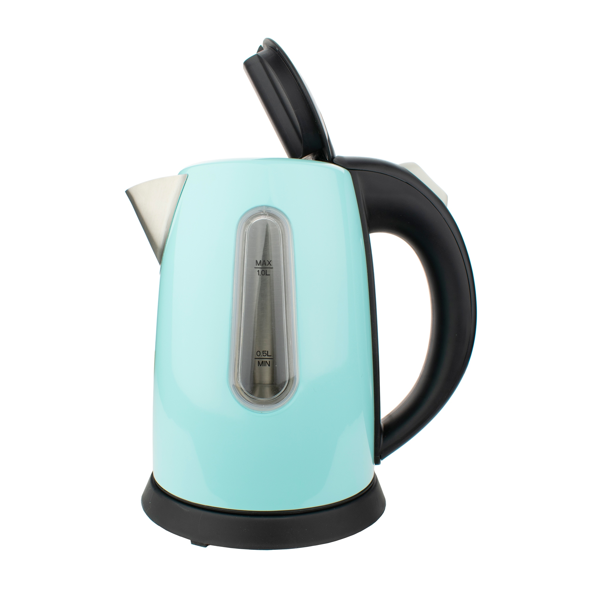 Brentwood Appliances KT-1710BL 1-liter Stainless Steel Cordless Electric Kettle (Blue)