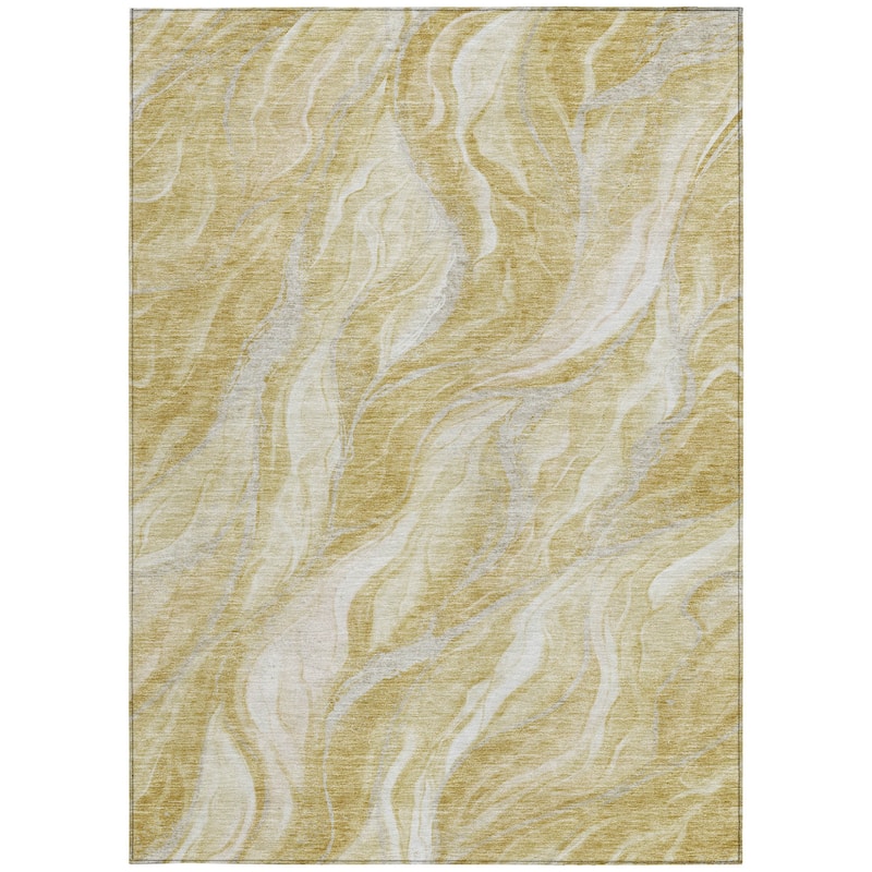 HomeRoots Abstract Transitional Rectangle Outdoor Rug