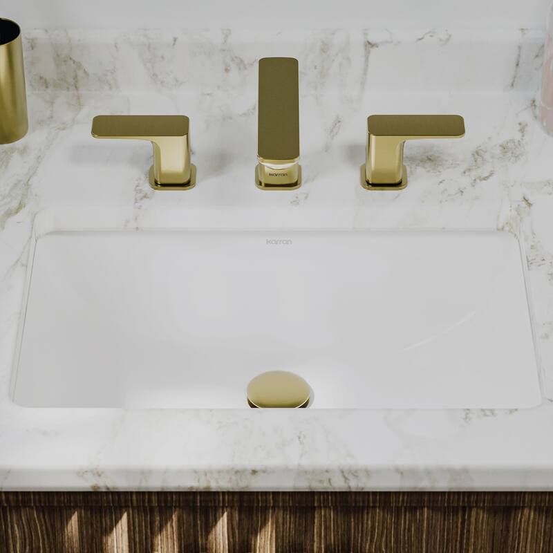 Karran 21-1/4" Undermount Vitreous China Bathroom Sink In White