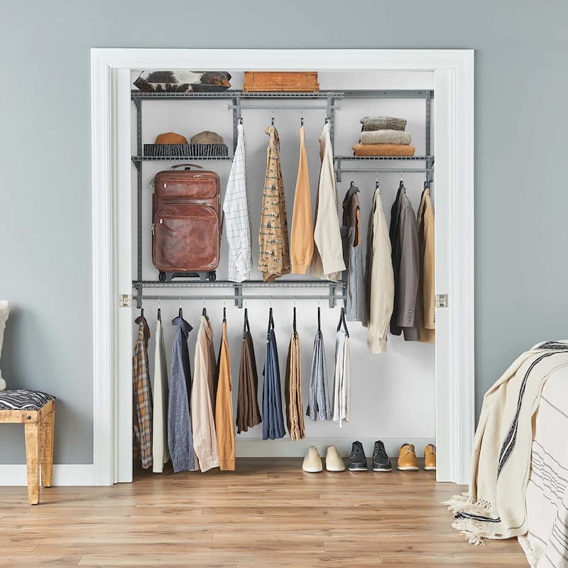 ClosetMaid ShelfTrack 48-72 inch W Adjustable Wire Closet System