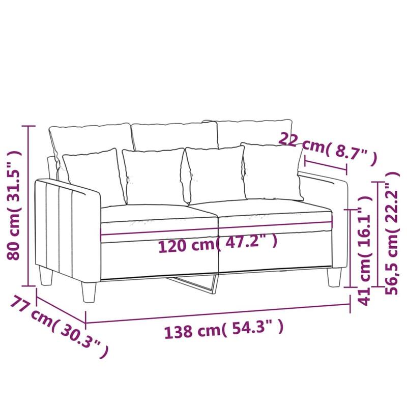 vidaXL Sofa Chair Living Room Accent Upholstered Chair with Armrest Fabric