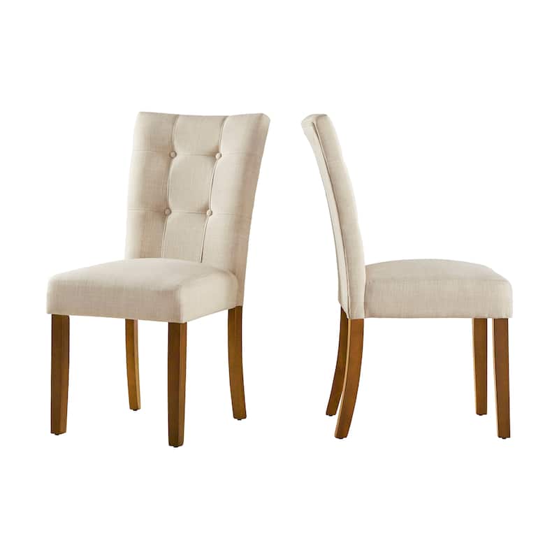 Hutton Upholstered Dining Chairs (Set of 2) by iNSPIRE Q Classic - Beige Linen