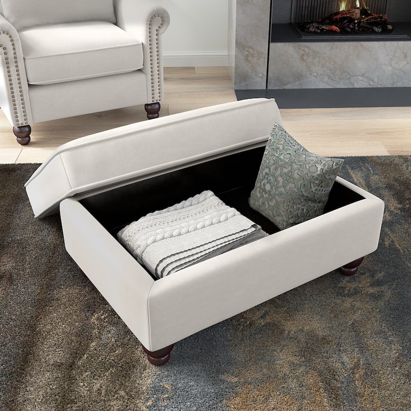 Bush Furniture Coventry Large Upholstered Storage Ottoman