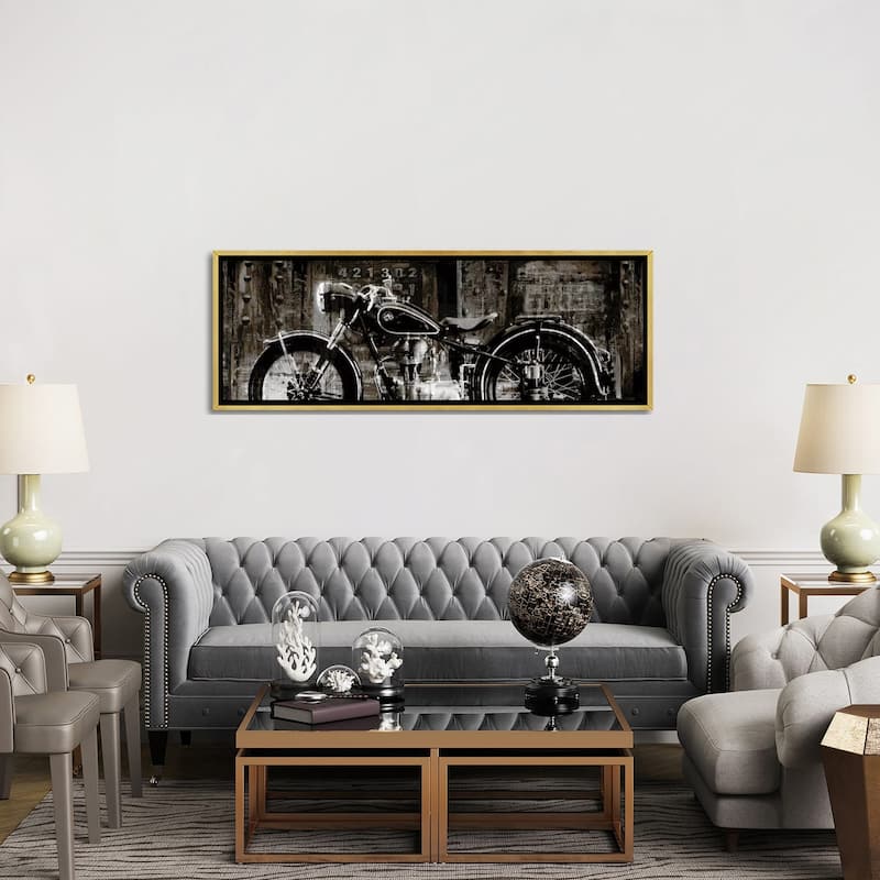 iCanvas "Vintage Motorcycle" by Dylan Matthews Framed Canvas Print