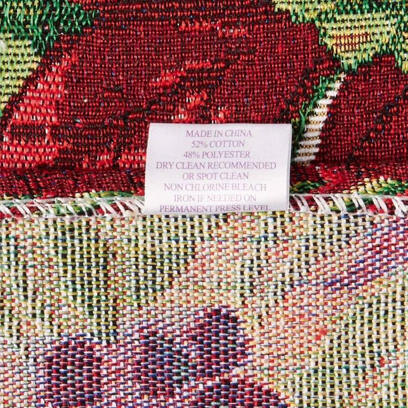 Violet Linen Seasonal Xmas Christmas Holiday Tapestry Pattern, 13" X 19" Rectangler, Set of 4, Decorative Place Mats