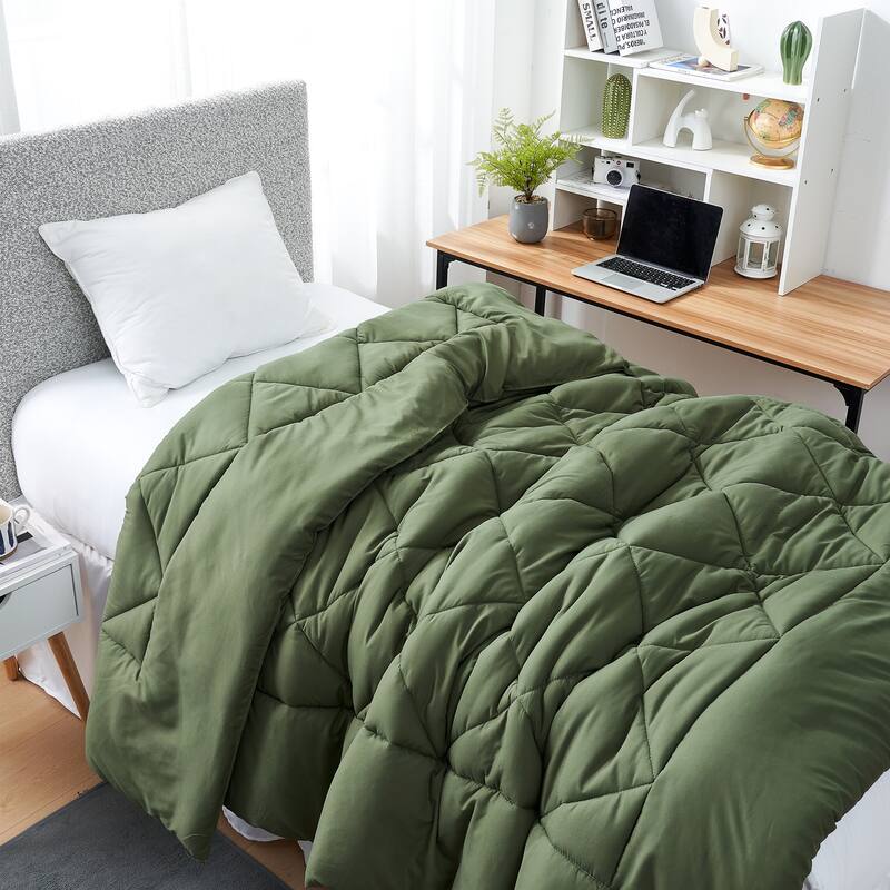 Solid Hero Green Twin XL Comforter