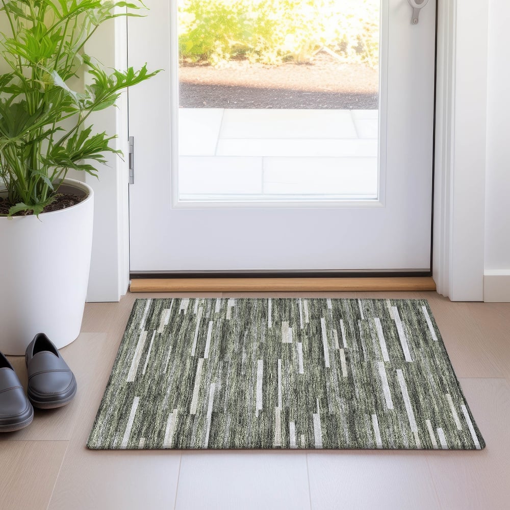 Premium Washable Super Soft Geo Stripes Mayfield Rug