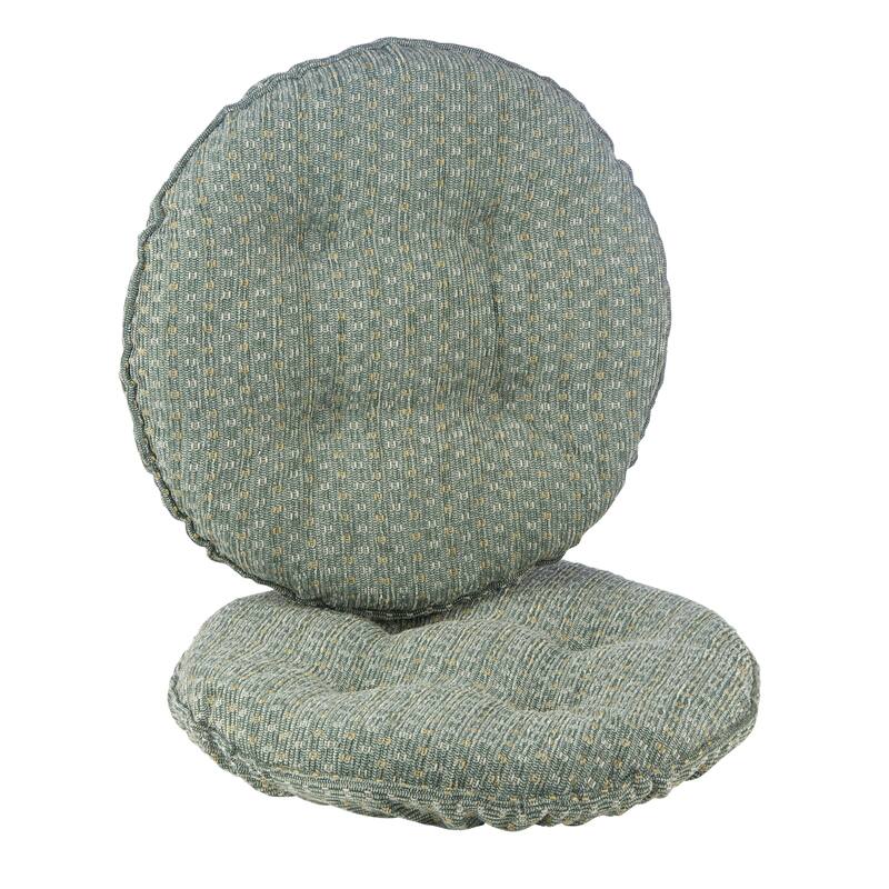 Klear Vu Non-Slip Raindrops Tufted Barstool Cushion Set, Set of 2
