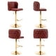 preview thumbnail 35 of 76, Upholstered Adjusatble Swivel Bar Stools Set of 2