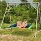 preview thumbnail 15 of 45, Goplus 700lb Giant 60'' Platform Tree Swing Outdoor w/ 2 Hanging - See details