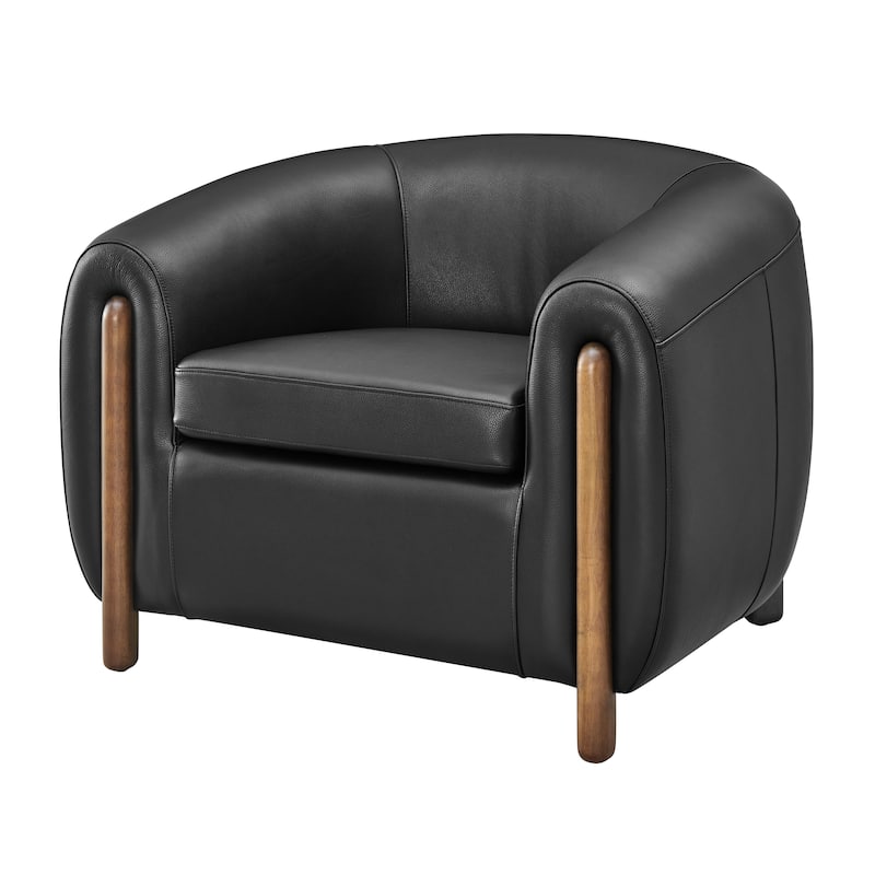 NPD Furniture Cordelia 38" W Top Grain Leather Club Chair