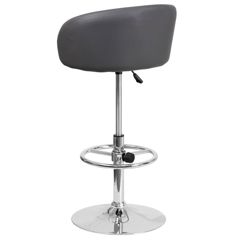 Contemporary Adjustable Height Barstool - 21"W x 18.5"D x 32.5" - 41"H