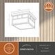 preview thumbnail 6 of 4, Mission Bronze Square Outdoor Flush Mount Ceiling Light Honey Glass - 11.5-in W x 7-in H x 11.5-in D