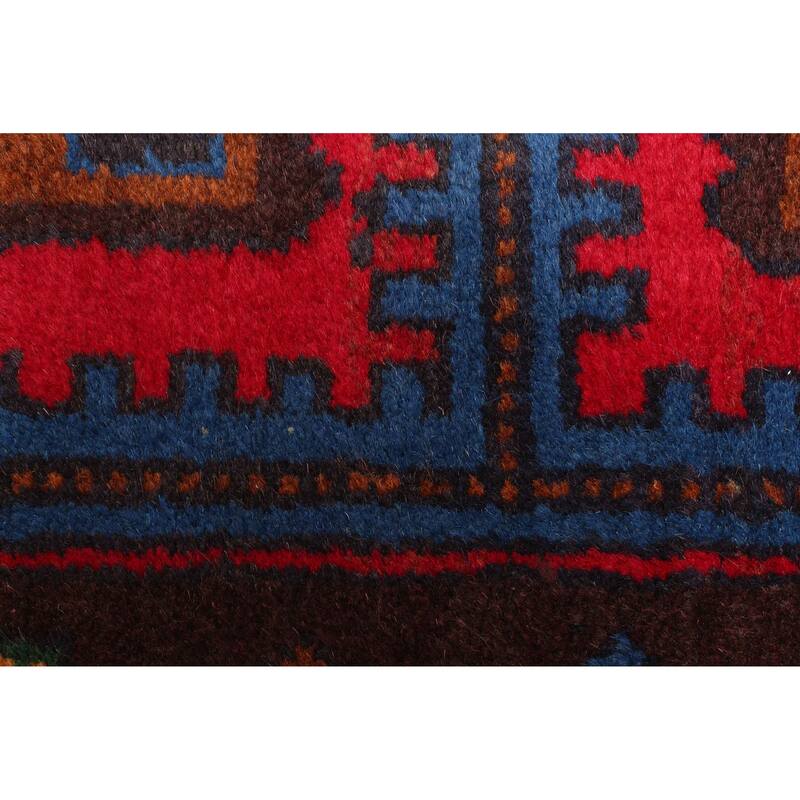 ECARPETGALLERY Hand-knotted Teimani Red Wool Rug - 3'7 x 6'0