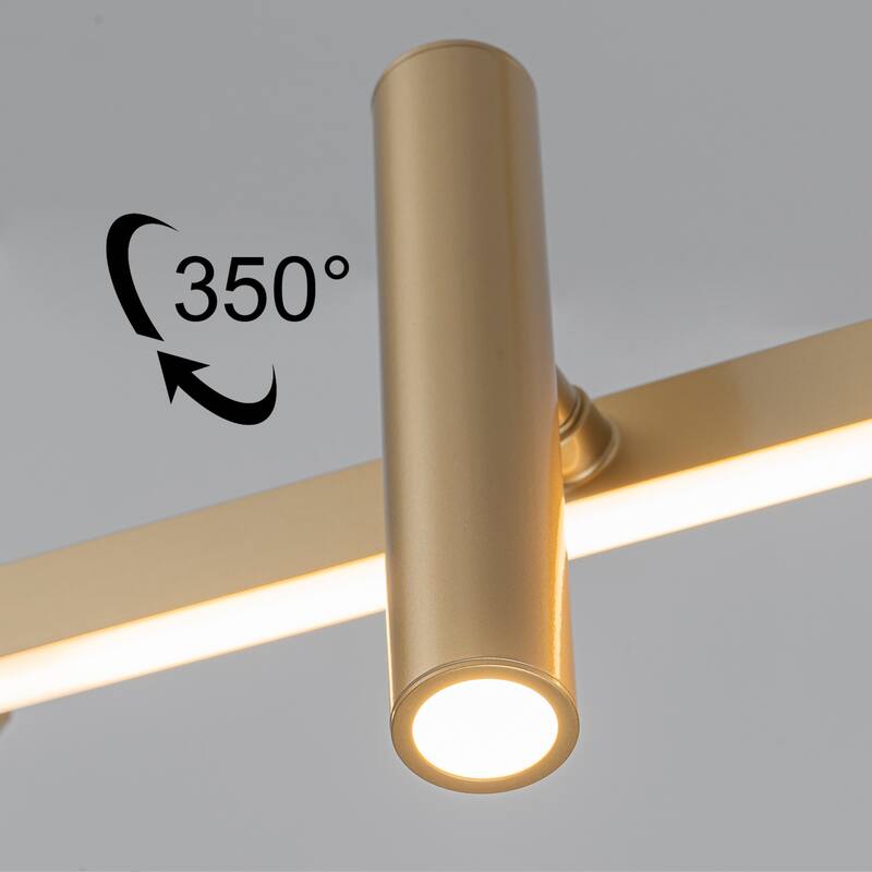 6 Light Modern Industrial LED Track Lighting Kit Industrial Adjustable Linear Spotlights - W47.24"