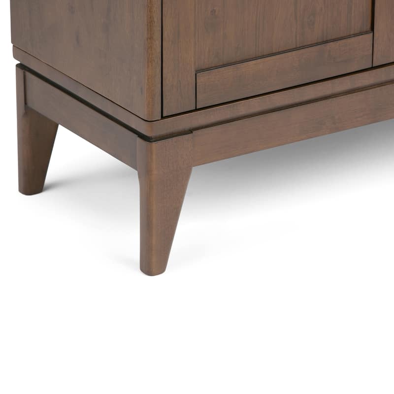 WYNDENHALL Pearson SOLID HARDWOOD 30 inch Wide Mid Century Modern Low Storage Cabinet - 30"w x 14"d x 31"h