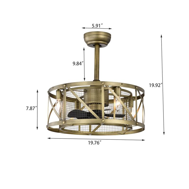 Small Size Decorate Ceiling Fan Light