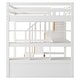 preview thumbnail 18 of 17, Full Size Loft Bed with Desk and Shelves, Multifunctional Bed Frame with Built-in Drawers and Storage Staircase