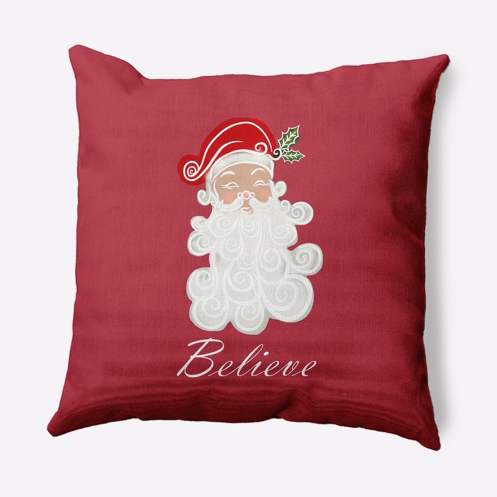 Believe in Santa Christmas Decorative Throw Pillow