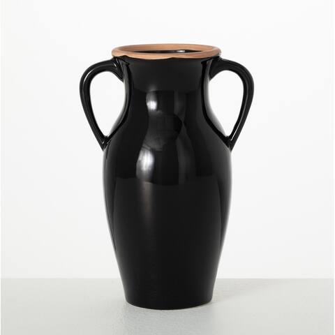Sullivans 8" Natural Rimmed Vase