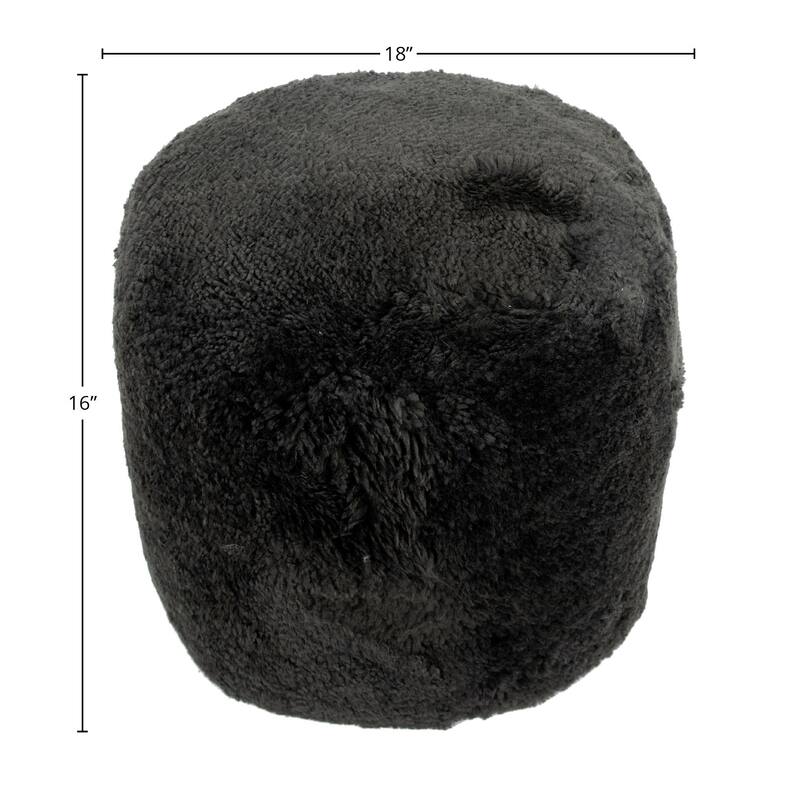 Sheila Sheep Fur Upholstered Pouf