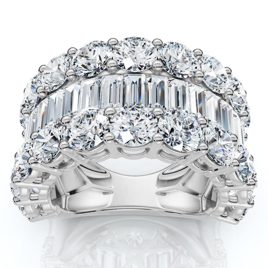 Bliss Diamond 7.50Ct Baguette & Round Diamond Ring Gold Lab Grown