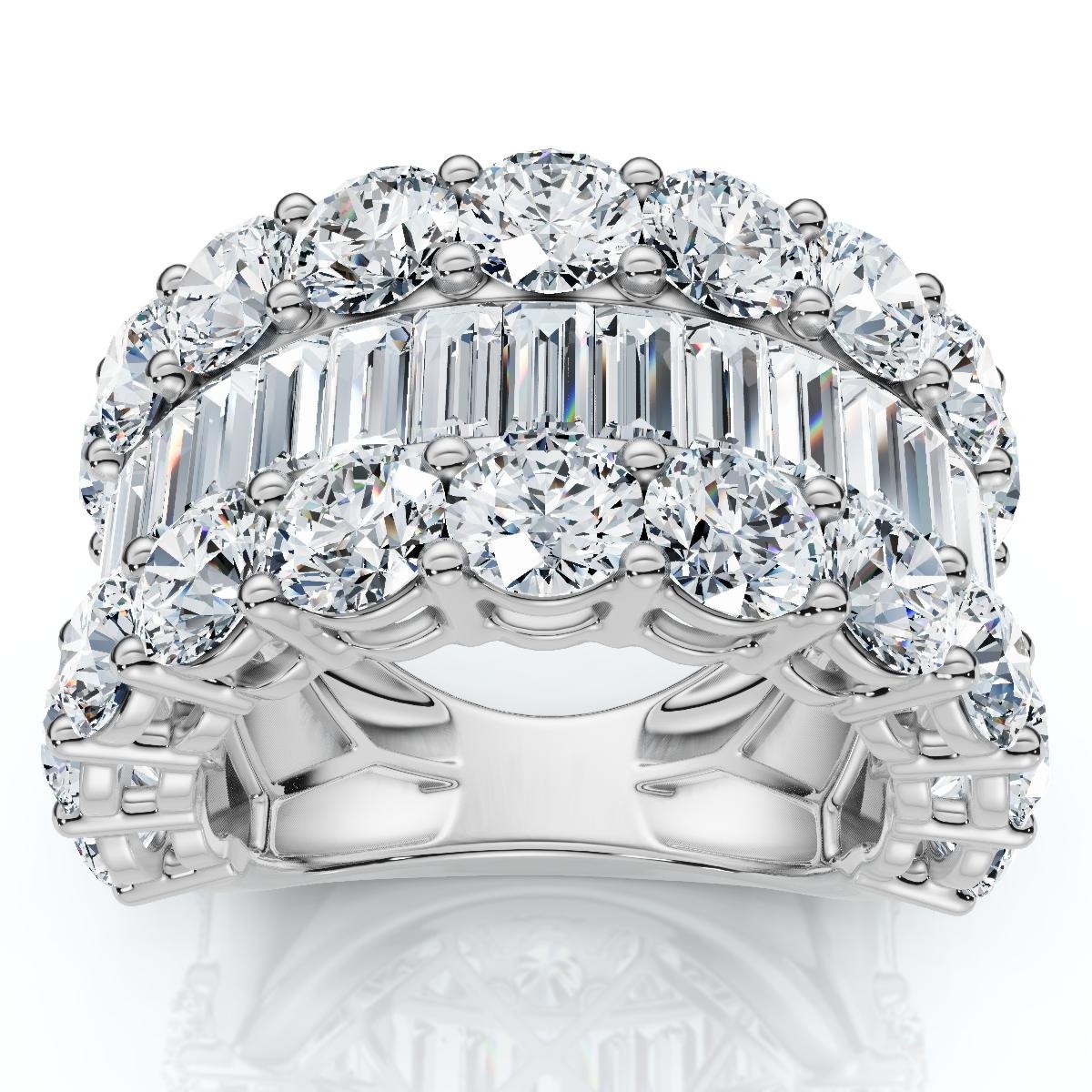Bliss Diamond 7.50Ct Baguette & Round Diamond Ring Gold Lab Grown