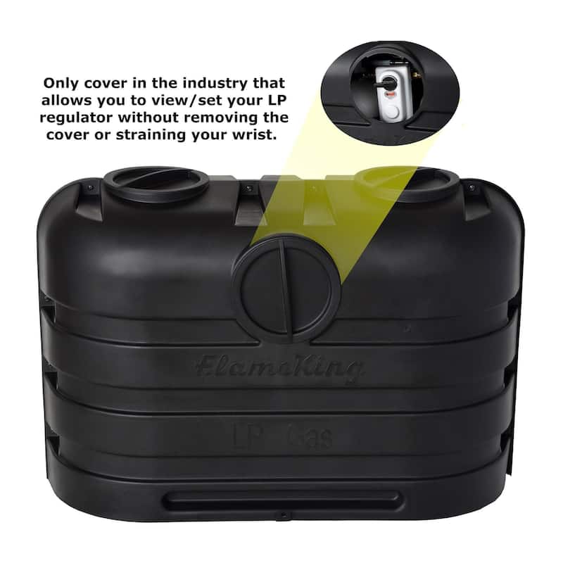 Flame King Dual 20LB LP Propane Tank Light Plastic Heavy Duty Cover