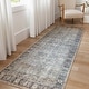 preview thumbnail 7 of 9, Alexander Home Sophia Distressed Grey Oriental Area Rug 2' 6" x 12' - grey / charcoal - Runner