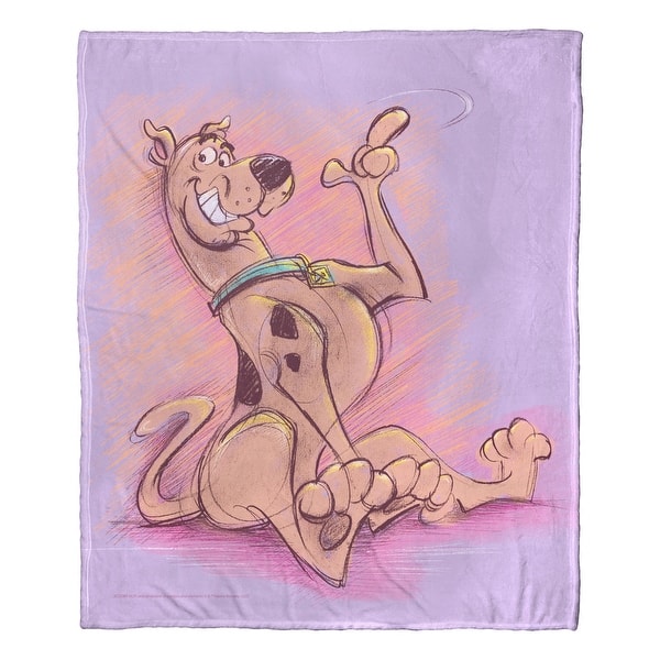 slide 2 of 5, Warner Brothers Scooby-Doo Sketchy Scooby Silk Touch Throw Blanket