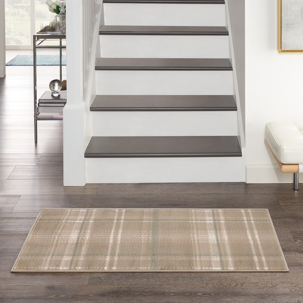 Nourison Grafix Plaid Farmhouse Area Rug
