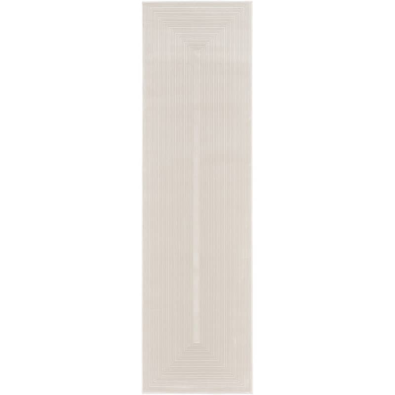 Calvin Klein CK024 Irradiant Indoor only Geometric Area Rug - 2' 3" x 7' 6" - Ivory - Runner