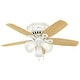 preview thumbnail 10 of 30, Hunter 42" Builder Low Profile Ceiling Fan with 3-Light LED Light Kit and Pull Chain