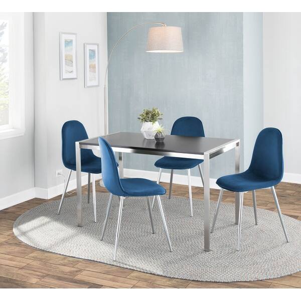 Silver Orchid Stone Chrome Dining Chair Set Of 2 Overstock 32691914