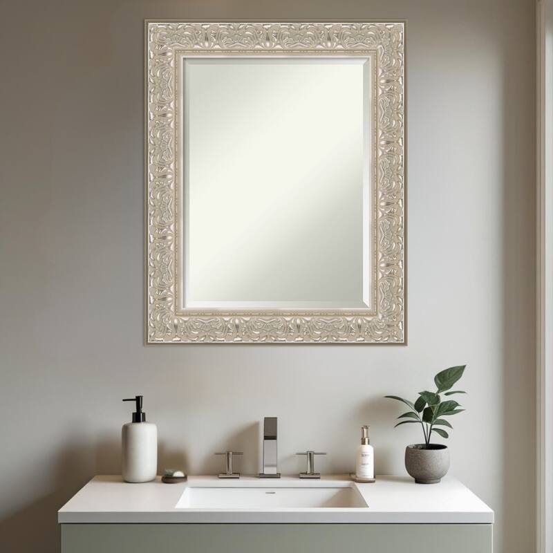 Luxe Beveled Framed Bathroom Vanity Wall Mirror