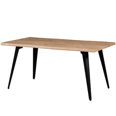 Ravenna Rectangular Dining Table with 63-Inch Wide MDF Tabletop and Powder Coated Metal Legs