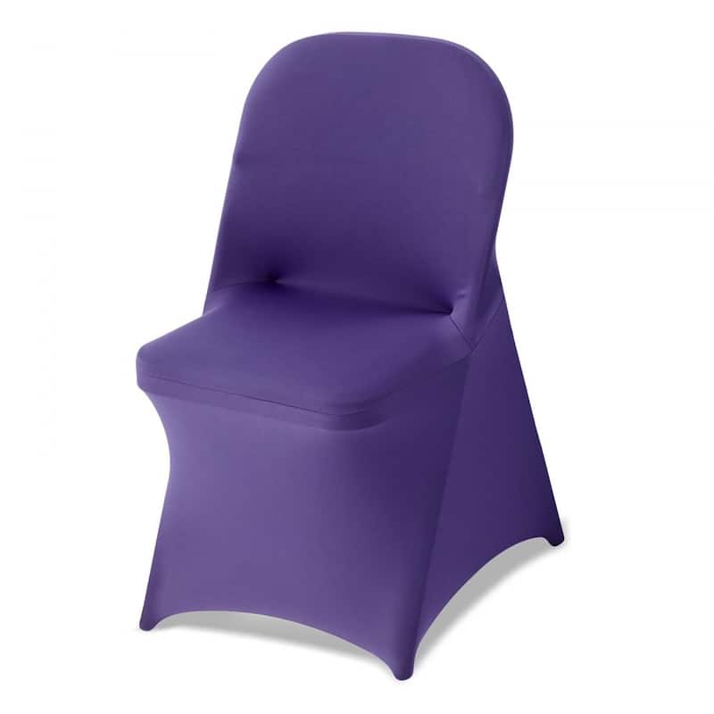 Stretch Chair Covers for Folding Chairs Polyester Spandex Elastic Slip On Wedding Party Event Decor - 17.72 x 18.11 x 30.31 in