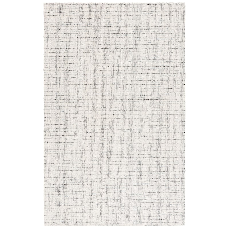 Martha Stewart by SAFAVIEH, Handmade Lumturie Solid Wool Rug - 5' x 8' - Grey/Ivory