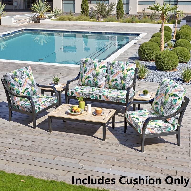 21 W x 22 D in. Deep Seat Outdoor Cushion Set by Crestlive Products