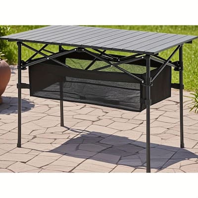 Adjustable Height Folding Table with Storage Bag