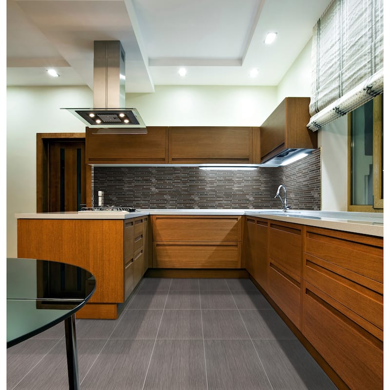 Ackland AKM-G-12X12IL-CA 12" x 12" Glass and Marble and Metal and