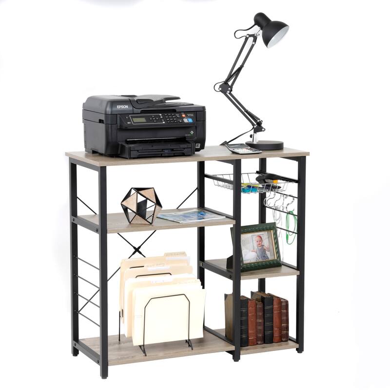 Kitchen Island Cart with Storage - Rolling Kitchen Island with Vegetable Basket