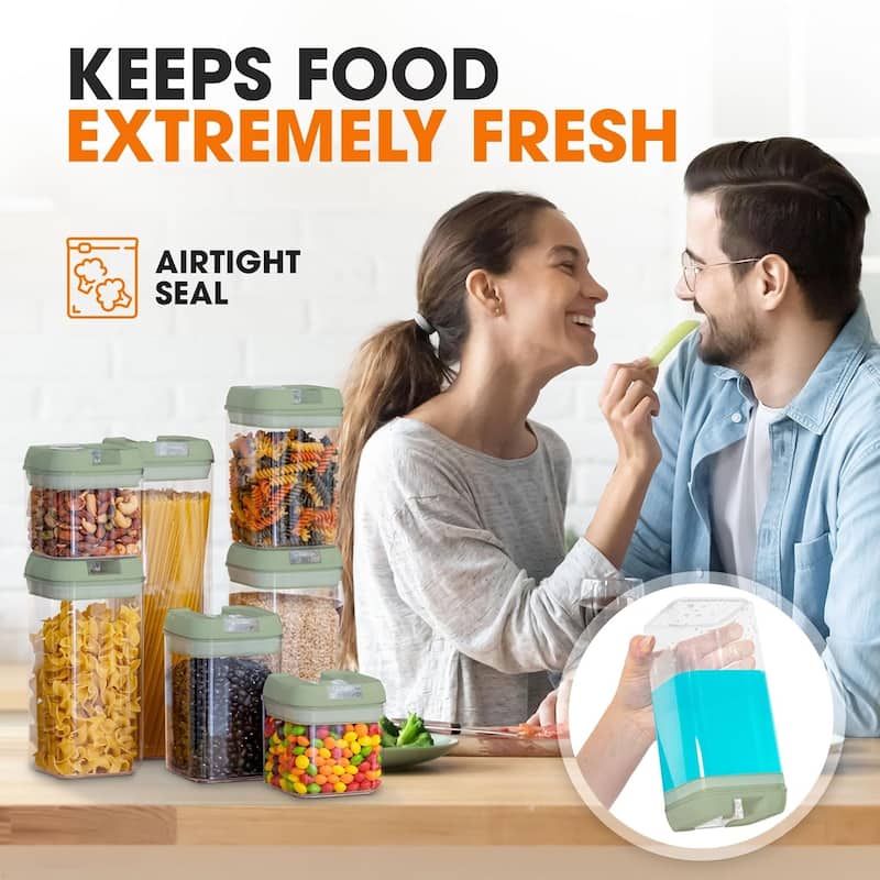 Cheer Collection 7-piece Stackable Airtight Food Storage Container Set