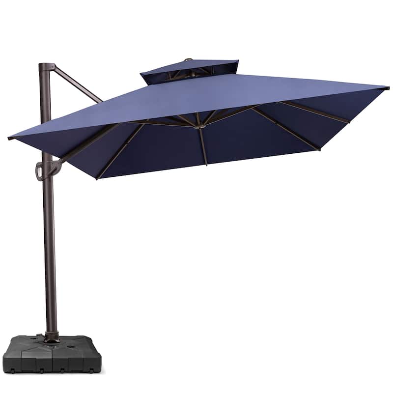 Crestlive Products 10 x 13ft Outdoor Patio Cantilever Umbrella with Base