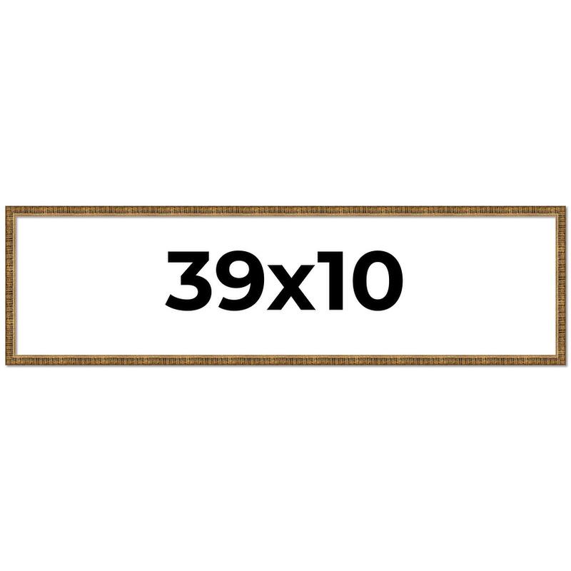 39x10 Frame Gold Kingsley Distressed Solid Wood Picture Frame Width