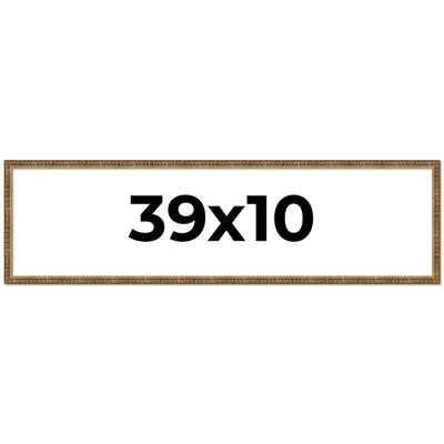 39x10 Frame Gold Kingsley Distressed Solid Wood Picture Frame Width