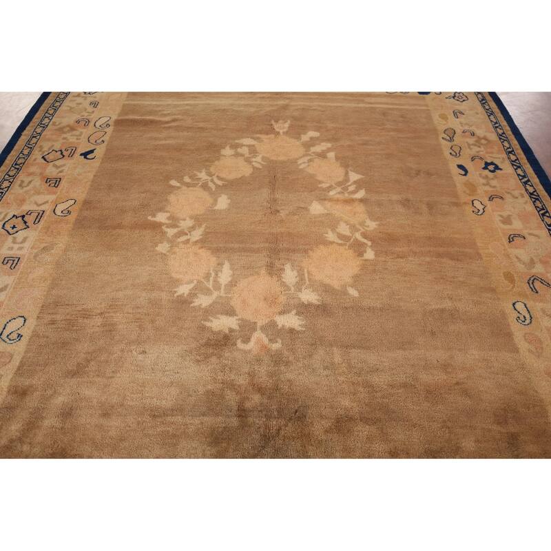 Brown Gabbeh Oriental Area Rug Handmade Wool Carpet - 7'5"x 9'2"